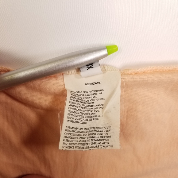 Diesel Women's Tank Top Pink Embroidered Logo Distressed Neck Size XL - Picture 7 of 8